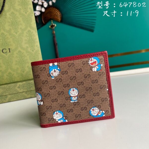 1:1 Replica Gucci x Doraemon Bi-Fold Wallet For Men, Men's Wallets 11cm/4.3in GG