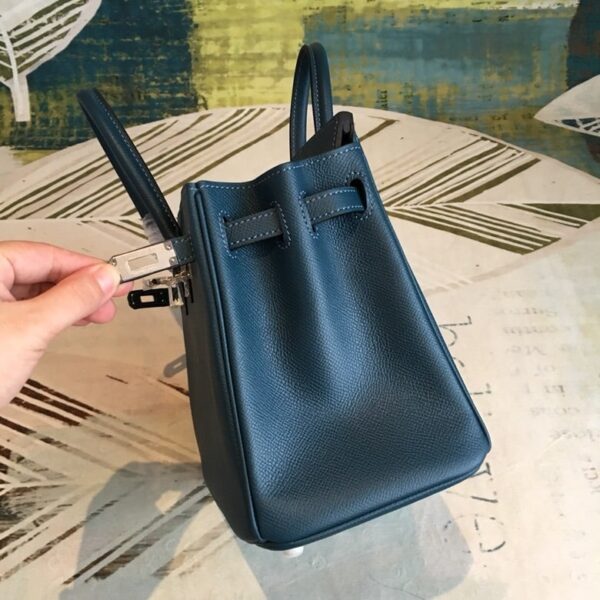 1:1 Replica Hermes Birkin Black For Women Silver Toned Hardware 9.8in/25cm