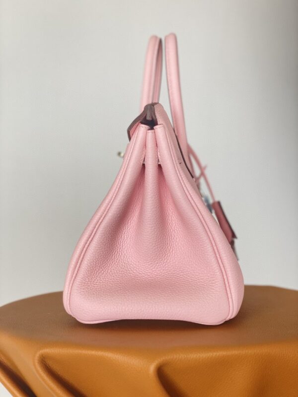 1:1 Replica Hermes Birkin Nata Swift Pink For Women Silver Toned Hardware 10in/25cm