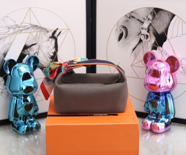 1:1 Replica Hermes Bride A Brac Case Grey Bag For Women, Women's Handbags, Shoulder Bags 9.8in/25cm
