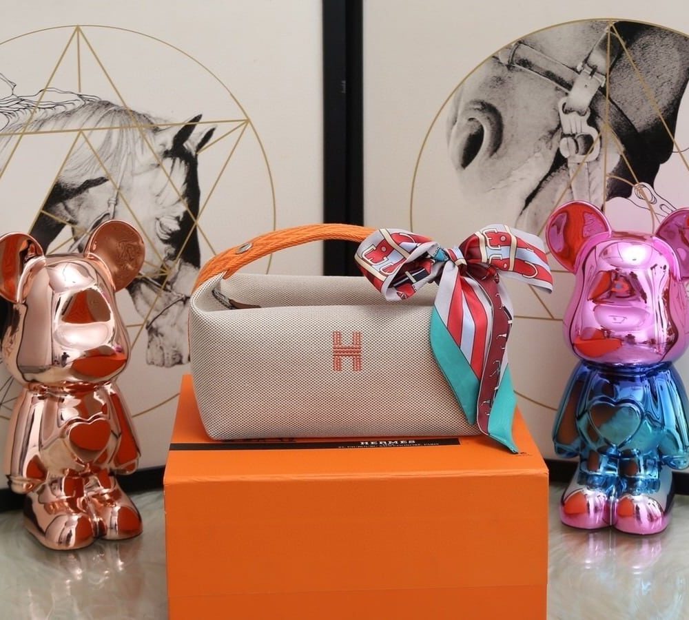 1:1 Replica Hermes Bride A Brac Case Grey Bag For Women, Women's Handbags, Shoulder Bags 9.8in/25cm