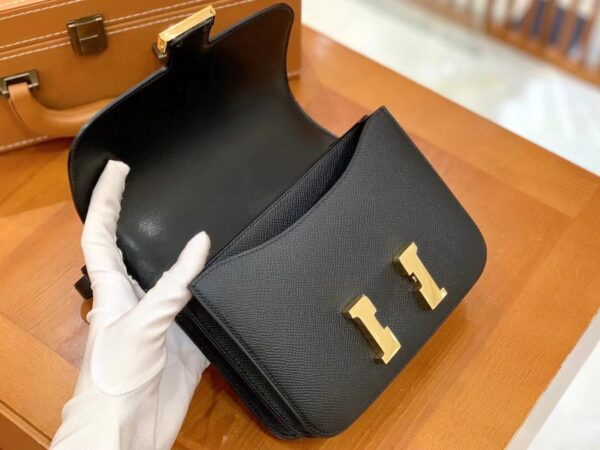 1:1 Replica Hermes Constance 23 Epsom Black For Women, Women's Handbags, Shoulder Bags 9in/23cm
