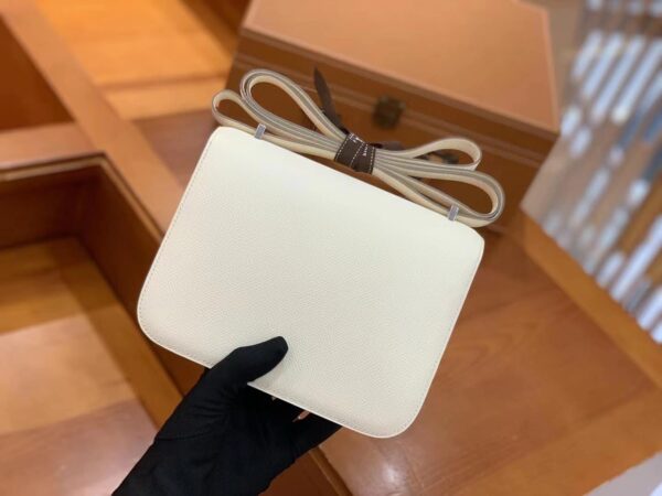 1:1 Replica Hermes Constance 23 Epsom White For Women, Women's Handbags, Shoulder Bag 9in/23cm
