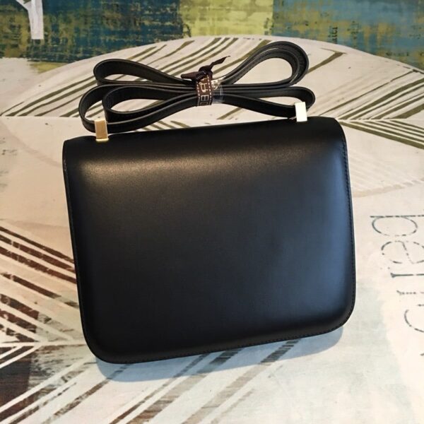 1:1 Replica Hermes Constance 24 Swift Black For Women Gold Toned Hardware, Women's Handbags, Shoulder Bags 9.5in/24cm