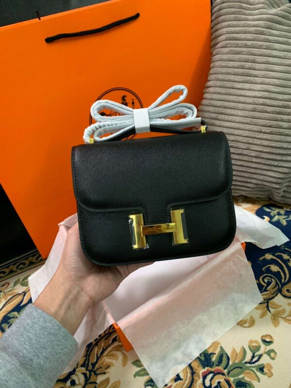 1:1 Replica Hermes Constance Black/Brown/Khaki Green/White For Women 19cm / 7.4in