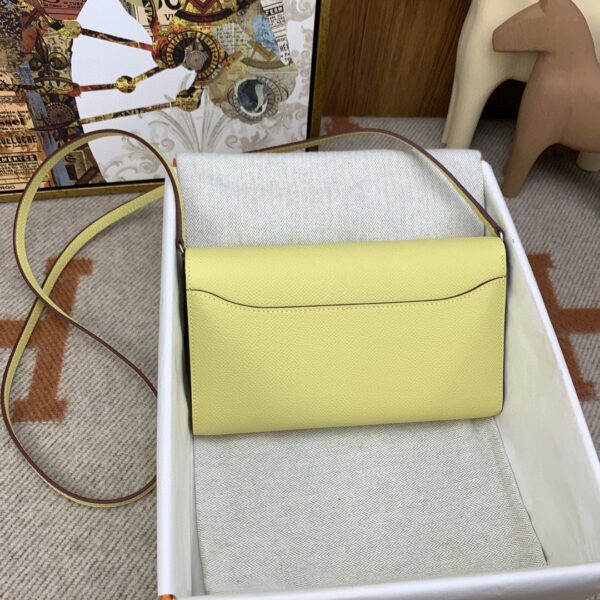 1:1 Replica Hermes Constance Long Togo Wallet Yellow, Silver Toned Hardware Bag For Women, Women's Handbags, Shoulder Bags 8.1in/21cm