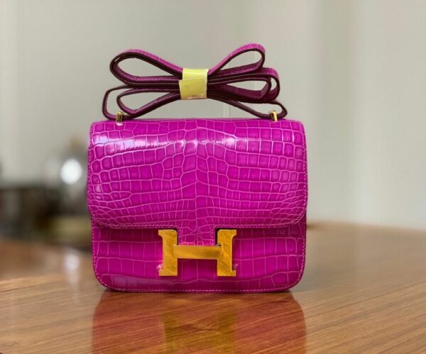 1:1 Replica Hermes Constance Pink/Purple For Women 19cm / 7.4in