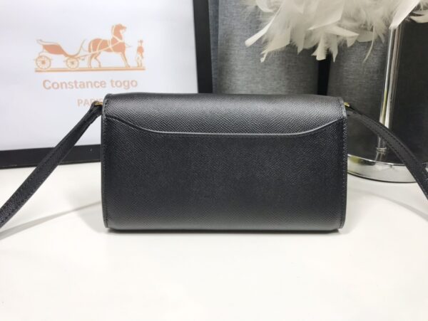 1:1 Replica Hermes Constance Togo Long Wallet  21cm/8.3in Gold Toned Hardware For Women Black