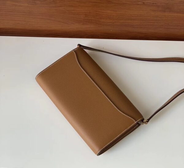 1:1 Replica Hermes Constance Togo Long Wallet  21cm/8.3in Gold Toned Hardware For Women Brown