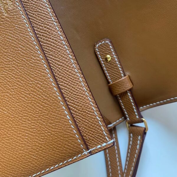 1:1 Replica Hermes Constance Togo Long Wallet  21cm/8.3in Gold Toned Hardware For Women Brown