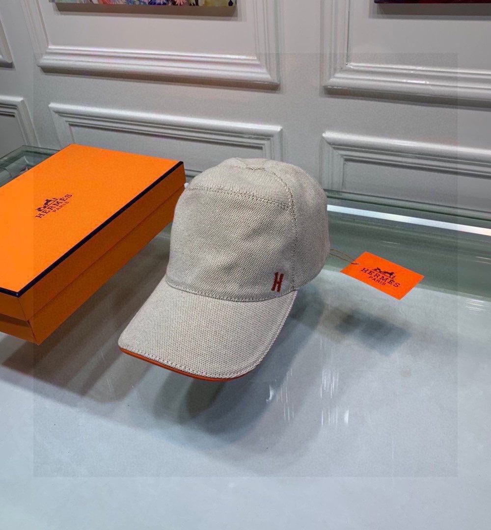 Hermes Davis H Primavera Cap Beige Hermes Cap