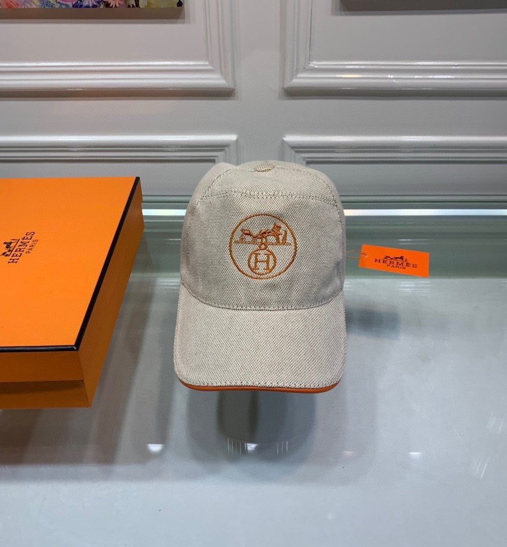 Hermes Davis H Primavera Cap Beige Hermes Cap