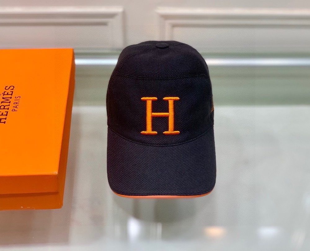 Hermes Davis H Primavera Cap Black Hermes Cap