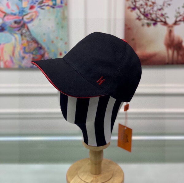 Hermes Davis H Primavera Cap Black Hermes Cap