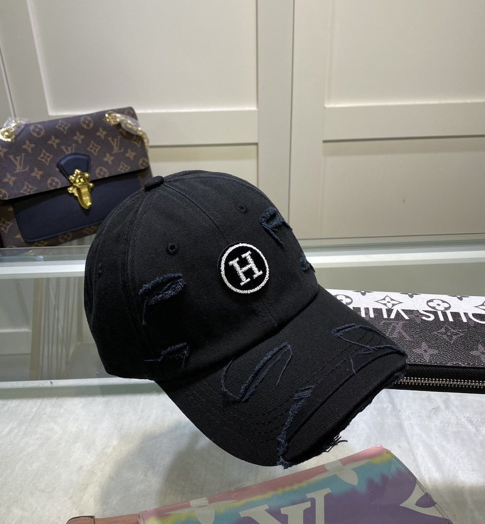 Hermes Davis H Primavera Cap Black Hermes Cap