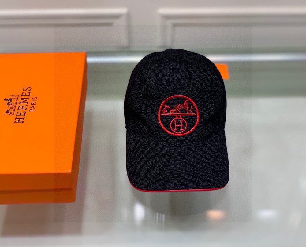 Hermes Davis H Primavera Cap Black Hermes Cap