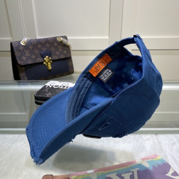 Hermes Davis H Primavera Cap Blue Hermes Cap