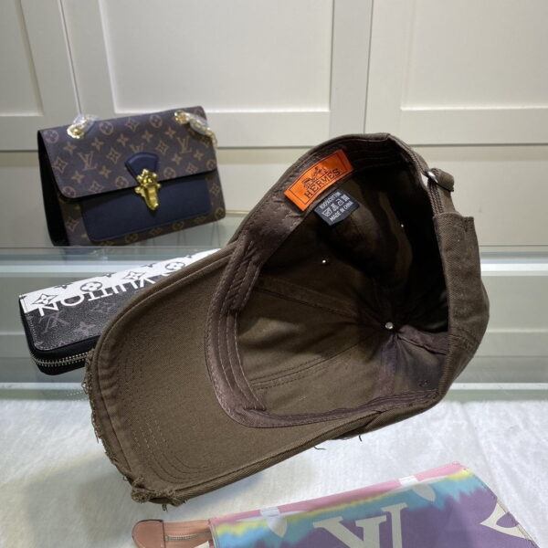 Hermes Davis H Primavera Cap Brown Hermes Cap