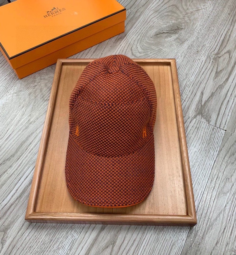 Hermes Davis H Primavera Cap Caro Brown Hermes Cap