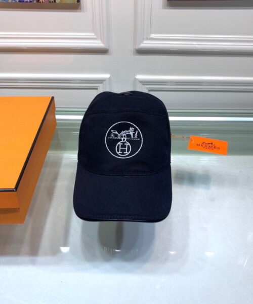Hermes Davis H Primavera Cap Dark Blue Hermes Cap