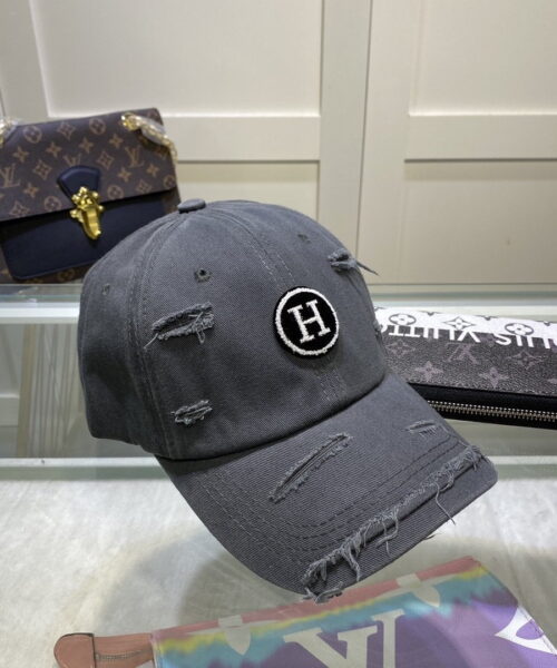 Hermes Davis H Primavera Cap Dark Grey Hermes Cap