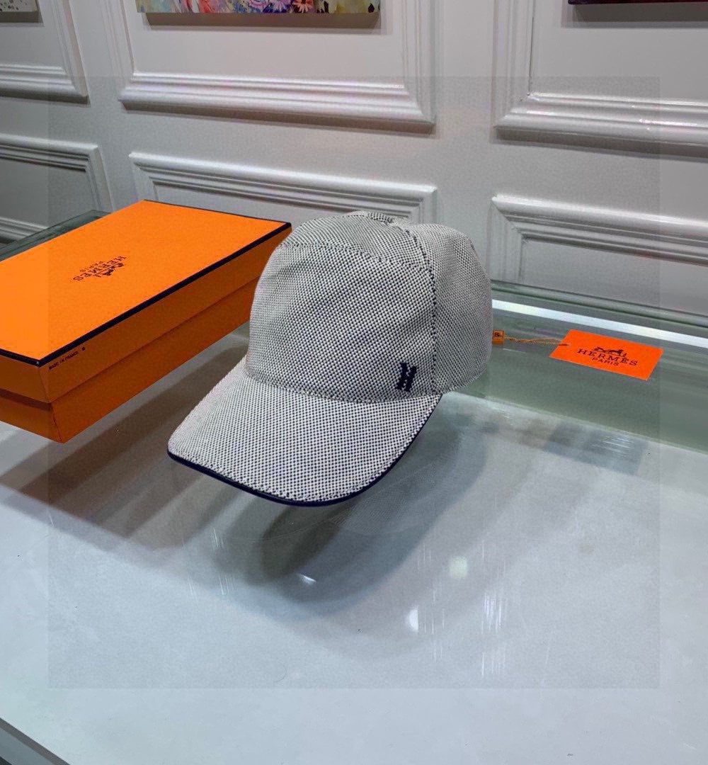 Hermes Davis H Primavera Cap Grey Hermes Cap