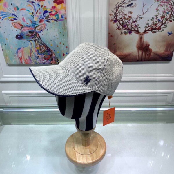 Hermes Davis H Primavera Cap Grey Hermes Cap