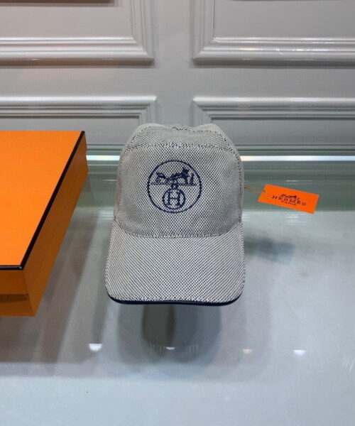 Hermes Davis H Primavera Cap Grey Hermes Cap