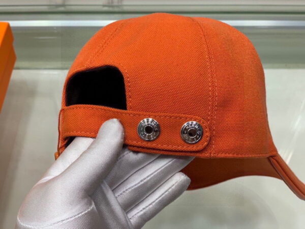 Hermes Davis H Primavera Cap Orange Hermes Cap