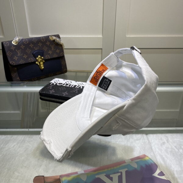 Hermes Davis H Primavera Cap White Hermes Cap