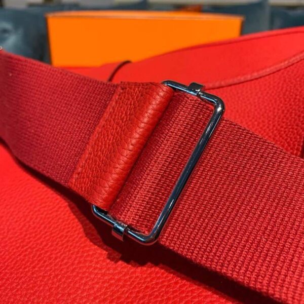 1:1 Replica Hermes Evelyne III 29 Bag Red With Silver-Toned Hardware For Women, Women's Shoulder And Crossbody Bags 11.4in/29cm