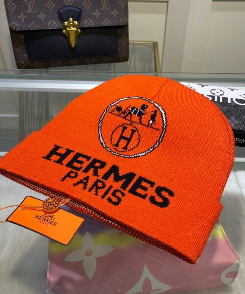 Hermes Frequence Beanie In Orange