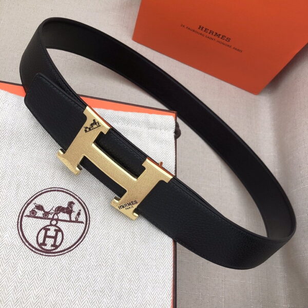 1:1 Replica Hermes H Belt Buckle & Reversible Black For Women, Women Belt