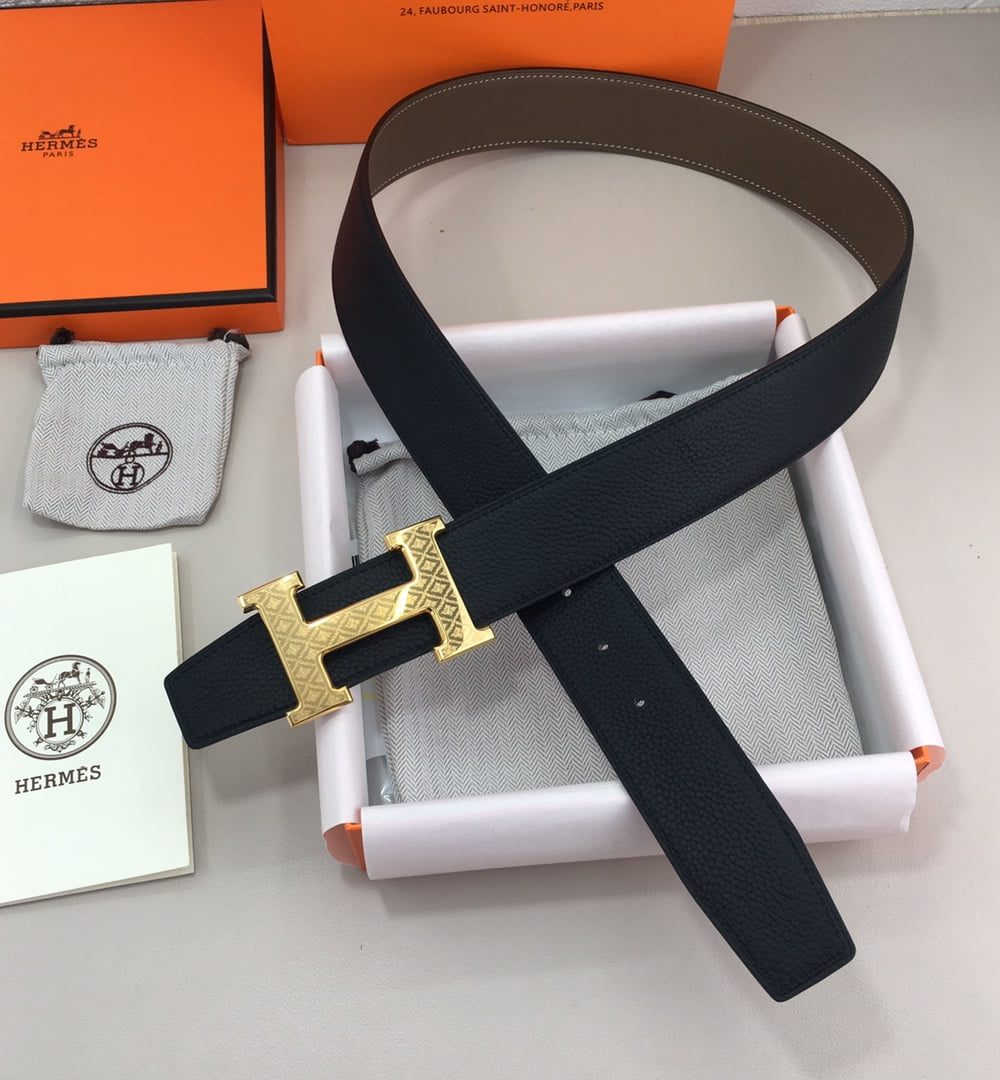 1:1 Replica Hermes H Belt Buckle & Reversible Black For Women, Women Belt