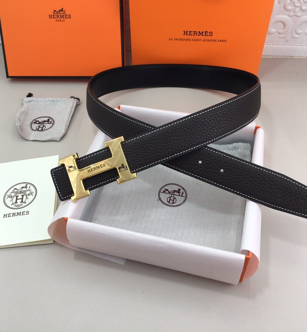 1:1 Replica Hermes H Belt Buckle & Reversible Black For Women, Women Belt