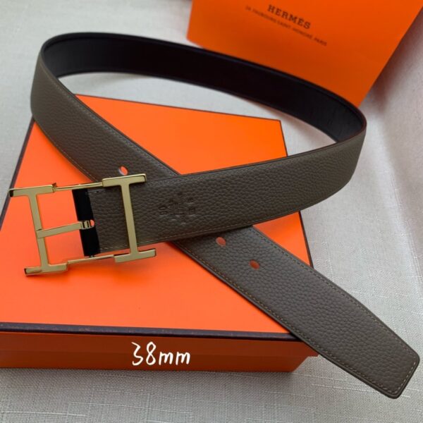 1:1 Replica Hermes H Belt Buckle & Reversible Brown For Women, Women Belt