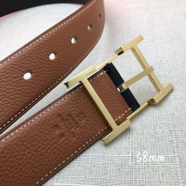 1:1 Replica Hermes H Belt Buckle & Reversible Brown For Women, Women Belt