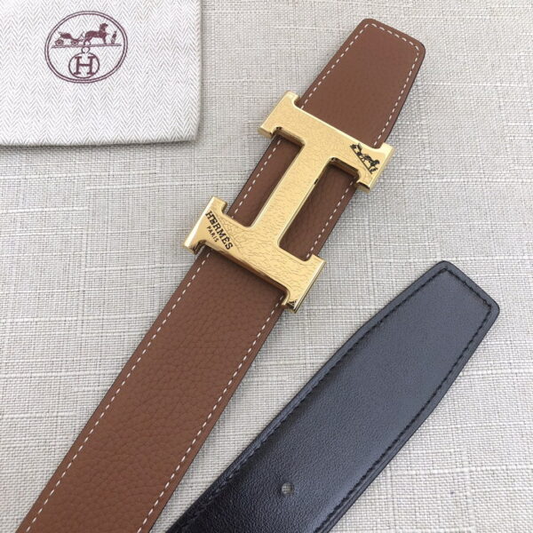 1:1 Replica Hermes H Belt Buckle & Reversible Brown For Women, Women Belt