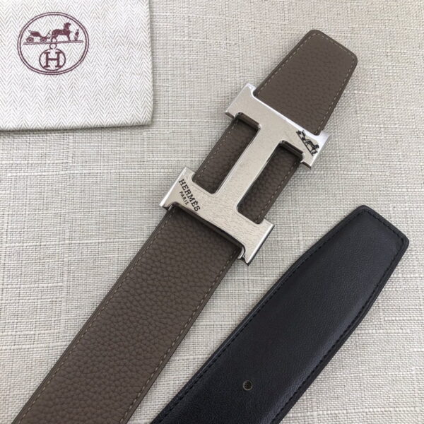 1:1 Replica Hermes H Belt Buckle & Reversible Brown For Women, Women Belt
