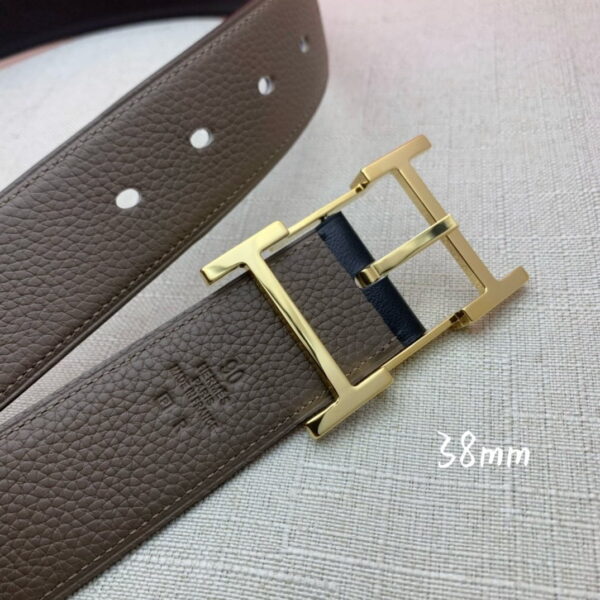 1:1 Replica Hermes H Belt Buckle & Reversible Brown For Women, Women Belt