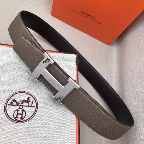 1:1 Replica Hermes H Belt Buckle & Reversible Brown For Women, Women Belt