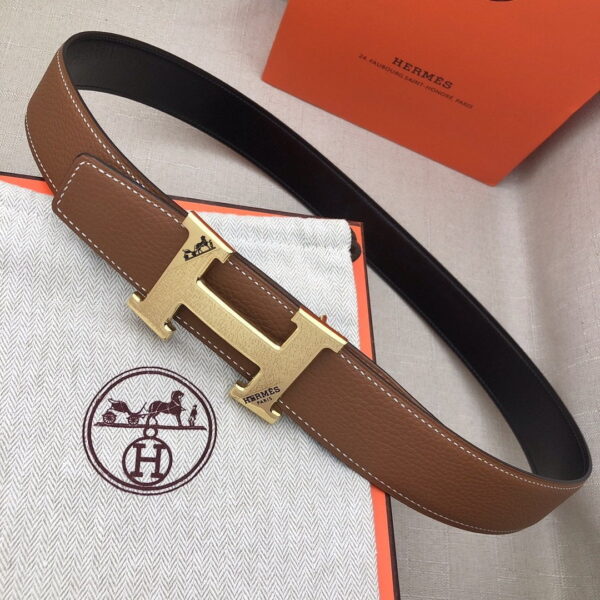 1:1 Replica Hermes H Belt Buckle & Reversible Brown For Women, Women Belt