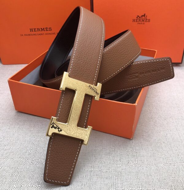1:1 Replica Hermes H Belt Buckle & Reversible Brown For Women, Women Belt