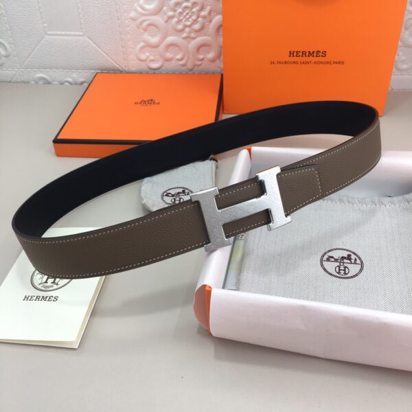 1:1 Replica Hermes H Belt Buckle & Reversible Grey For Women, Women Belt