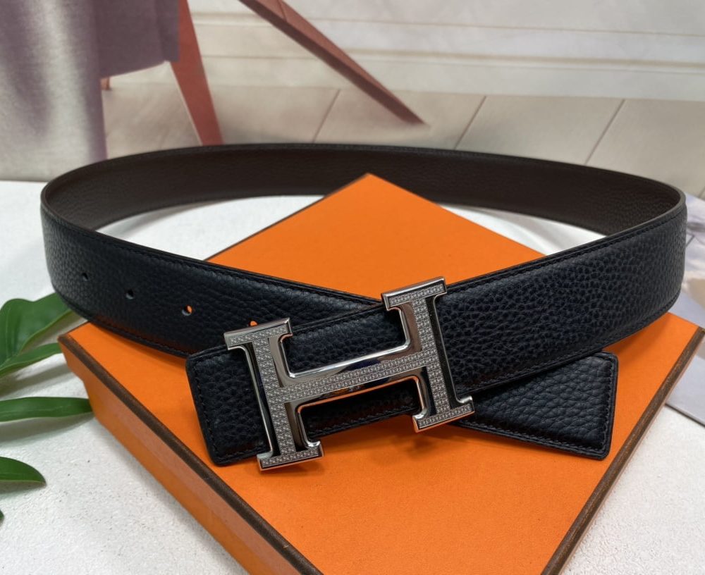 1:1 Replica Hermes H Striee Belt Buckle & Reversible Black For Women, Women Belt