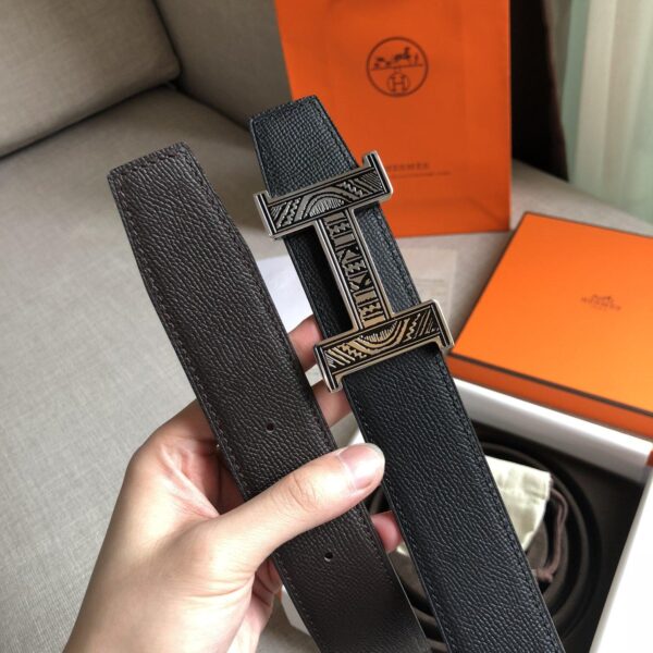 1:1 Replica Hermes H Touareg Belt Buckle & Reversible Black For Women, Women Belt