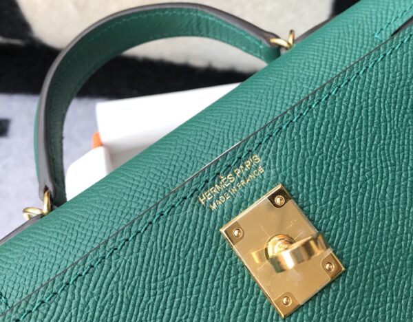 1:1 Replica Hermes Kelly 19 Green With Gold Toned Hardware Bag For Women, Women's Handbags, Shoulder Bags 7.5in/19cm