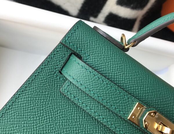 1:1 Replica Hermes Kelly 19 Green With Gold Toned Hardware Bag For Women, Women's Handbags, Shoulder Bags 7.5in/19cm