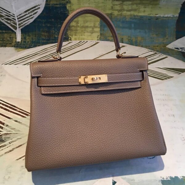 1:1 Replica Hermes Kelly 28 Greige Bag With Gold Toned Harware For Women, Women's Handbags, Shoulder Bags 11in/28cm