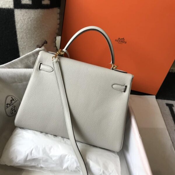 1:1 Replica Hermes Kelly 28 Retourne Togo White Bag For Women, Women's Handbags, Shoulder Bags 11in/28cm